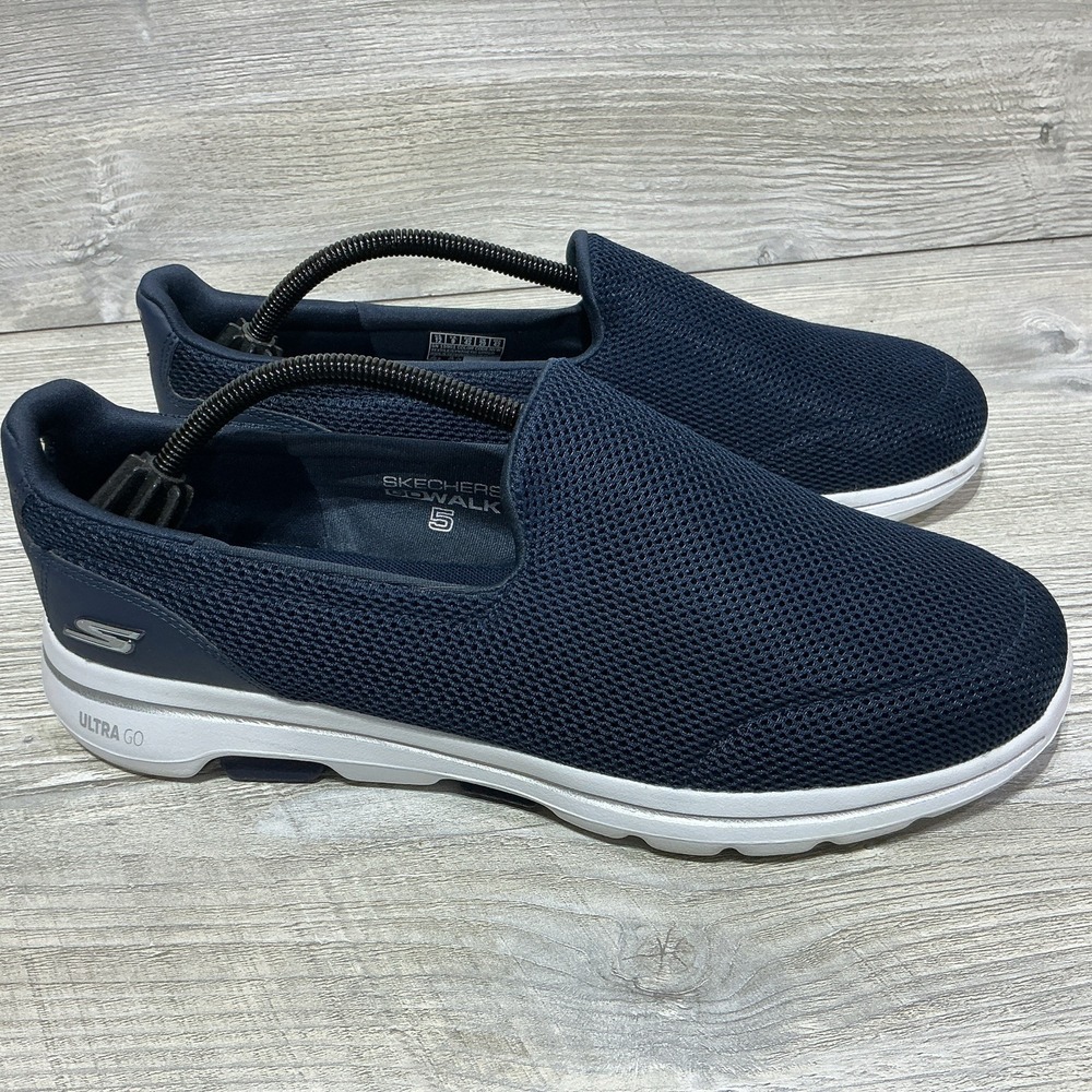 Skechers GOwalk 5 Ultra Go Women's 12 US Navy Blue Slip On Casual Loafers Shoes
